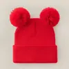 Gorro de Punto Grueso Cálido para Otoño e Invierno con Logo Personalizable, Gorro de Punto a Prueba de Viento y Resistente al Frío para Exteriores con Doble Pompón