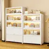 Estantería Doméstica Mozu Estantería para Libros Infantiles Gabinete de Exhibición para Sala de Estar Gabinete de Hierro con Puerta Gabinete de Almacenamiento a Prueba de Polvo Estante de Almacenamiento de Pie