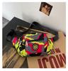 Bolsa de Cintura Camuflada Fashion com Logo Redondo Transfronteiriça Bolsa de Peito Transversal Fashion para Celular ao Ar Livre Bolsa de Viagem para Montanhismo Masculina