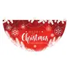 Bandeira de meia-lua de Natal da Amazon, nova, transfronteiriça, bandeira em leque para festas, bandeira decorativa para reuniões, decoração de cena e criação de uma atmosfera festiva