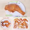Simulación de plástico de pato asado de poliuretano, pollo cortado blanco, tocino, pato asado, patas de pollo, alitas de pollo, modelo de gabinete, refrigerador, tienda, decoración