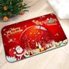 Tapete de Chão para Porta de Entrada Veludo Cristal Desenho Animado Tapete de Natal Absorvente Decoração de Feriado Tapete de Chão Entrada de Casa Sala de Estar Tapete de Porta