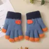 Guantes Calientes para Niños Invierno Dibujos Animados Lindos Guantes para Bebés de 1 a 3 Años Gateo Juego Guantes de Medio Dedo para Bebés