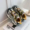 Zapatillas de malla estilo "dad shoes" para niños y niñas, antideslizantes, resistentes al desgaste, con velcro, suela gruesa, cómodas, versátiles, casuales, transpirables