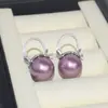 Brincos de Pérola para Bule de Chá Agulha de Prata S925 Estilo Igual ao de Dong Qing Atualizados Cor Total Contas Tiffany Contas Brancas Australianas Contas de Concha Fornecimento Atacadista
