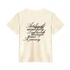 Camiseta de Manga Corta con Diseño de Estampado de Letras Americanas Nuevo de Verano para Mujer, Ropa Exterior Casual, Camiseta Básica Versátil para Mujer