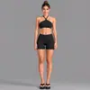 Conjunto de Fitness a Rayas de Bloques de Color Transfronterizo Chaleco Deportivo para Correr al Aire Libre Conjunto de Top Casual para Yoga Pilates