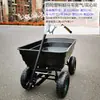 Carretilla de mano de cuatro ruedas carro basculante de plástico para el hogar camping puesto de venta de flores carrito pequeño para recoger entregas express carrito de compras para el supermercado carrito de transporte