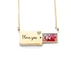 Collar con Grabado de Foto Extraíble Creativo Transfronterizo Regalo de San Valentín Transfronterizo Europeo y Americano Collar de Pareja de Acero de Titanio con Forma de Sobre