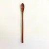 Colher de Sobremesa de Madeira 20cm Colher Longa Colher de Mistura Colher Longa para Mel Cabo Longo Vareta Mexedora Café Colher Pequena Colher