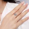 Anel de floco de neve de confissão de braço de torção de seis garras clássico feminino simulação anel de diamante de moissanite design simples anel de casamento atacado ao vivo