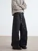 Jeans de Mezclilla Rectos Largos con Botones Curvos de Diseño Retro Americano Talla Plus para Hombres y Mujeres, Nuevos Pantalones Largos Curvos de Marca Tendencia Silhouette