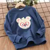 Sudaderas para Niños Nuevas al por Mayor Primavera y Otoño 2025 Cuello Redondo Holgadas Estilo Coreano Camisetas Básicas para Niños y Niñas Sudaderas de Moda para Niños