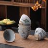 Juego de té de kung fu con forma de huevo de dragón Ru Kiln Taza de té de cerámica con apertura que puede elevar la Taza Maestra Taza de té Taza de cubo Taza de té grande