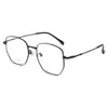 Armazón de Gafas para Miopía Grande de Forma Polygonal, Moderno y Genial, para Mujer, Armazón de Titanio Plateado Elegante y Versátil para Hombre, Gafas Danyang