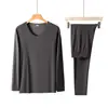 Ropa interior térmica de terciopelo sin costuras cálida y rápida para hombre, traje de otoño e invierno Long Johns, pantalón de camisa base de calentamiento rápido