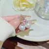 Pendientes de Moda de Aguja de Plata 925 con Cubos de Perla de Venta Caliente Pendientes Dulces de Nicho de Gama Alta Pendientes de Diseño Exquisito