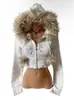 Sudadera con capucha y cremallera de estilo INS transfronterizo con cuello de pelo personalizado 2027 Otoño/Invierno Sudadera Chaqueta de Moda Retro para Mujer Venta al por Mayor