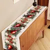 Caminho de mesa de Natal Xiyin TEMU transfronteiriço, tira longa festiva, nova decoração de mesa, decorações de Natal, toalha de mesa