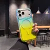 Adecuado para funda de teléfono Apple 18 Pro, funda magnética transparente estilo dopamina para iPhone 17, degradado bicolor 18 PM