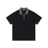 Camiseta tipo polo de manga corta de dos piezas falsas para hombre, estilo High Street de verano, holgada, casual, versátil, gofre, top de media manga para pareja