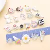 Set Mixto de 20 Divertidos Colgantes de Resina Blanca para Comida Simulación de Donut Fruta Corazón Accesorios para Joyería DIY