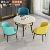 Mesa Pequeña de Té para Balcón, Juego de Mesa y Sillas Pequeñas para Reuniones y Negociaciones de Oficina, Mesa de Café Pequeña para Apartamento Pequeño del Hogar, Mesa de Comedor, Mesa Redonda Pequeña de Ocio