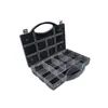 Caja de Compartimentos Transparente de PP Portátil Fija de 11 Compartimentos con Ranura para Tarjetas Caja de Plástico para Joyería y Accesorios Caja para Componentes de Equipo de Pesca