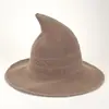 Sombrero de Mago de Hilo de Algodón, Sombrero de Bruja de Halloween Tejido Más Vendido de Amazon, Sombrero Mágico Plegable con Ala Grande