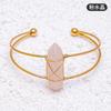 Pulsera de Cristal Natural Transfronteriza de Piedra Original de Doble Punta Pulsera Irregular de Amatista Pulsera de Seda Enrollable Ajustable