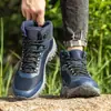 Zapatos deportivos de caña alta para pareja, para exteriores, zapatos de senderismo impermeables, antideslizantes y resistentes al desgaste para hombre, zapatos ligeros para trekking al aire libre