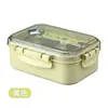 Lonchera de Acero Inoxidable para Estudiantes y Trabajadores de Oficina, Apta para Microondas, Recipiente Especial con Tapa, Set de Lonchera Bento Aislada