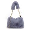 Nuevo bolso cuadrado pequeño de pelo corto súper suave, bandolera/hombro peludo portátil de otoño e invierno, cadena de moda versátil, lindo