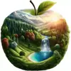 Nuevo Colgante de Manzana Plana Acrílico Transfronterizo