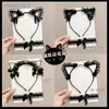Diadema linda de orejas de gato para mujer, accesorios de disfraz de Halloween, pasador de felpa, tocado, diadema nueva 2023