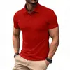 Liquidação de Fábrica de Tamanhos DescontinuadosCamisetas Polo Masculinas, Cor Sólida, Manga Curta, Exclusivamente para Vendas Transfronteiriças