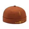 Sombrero de verano para hombre sombrero de melón de cuero sombrero principal de piso sombrero coreano de calle hipster hip hop sombrero sin ala yuppie moda sombrero de piso