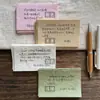 Papel de escritura de algodón y lino texturizado con páginas en blanco, tarjetas pequeñas, citas artísticas, materiales manuscritos para decorar un diario