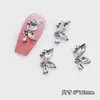 Joias de Nail Art Cintilantes Diamante Ovo de Pombo Pilha Diamante Borboleta Oval Pingente de Liga Laço Nail Art Decoração de Diamante