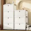 Gabinete de almacenamiento transparente para el hogar de 38/48 de ancho para bocadillos, juguetes y artículos varios; plegable y móvil con un diseño de tapa abatible