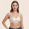 Sujetador de satén ultrafino de talla grande sin aro de acero para mujer, ropa interior de comercio exterior europeo y americano, tallas 80BCDEFG-120BCDEEEFG