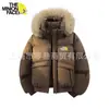 Chaqueta de Algodón Gruesa y Cálida con Capucha para Hombre, Estilo Invierno Transfronterizo, Chaqueta Acolchada Pesada Estilo Americano con Cuello de Piel Desmontable, Abrigo Cortavientos