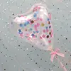 Balão de cor de festa casamento aniversário suprimentos para bolo confete balão de papel colorido redondo ns balão de lantejoulas estéreo