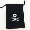 Bolsa de cordón Pirata Accesorio Calavera Halloween Juguete Pirata Monedas de Plástico Bolsa de Tela Decoración Directo de Fábrica