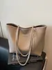 Bolsa tote casual simples de grande capacidade para mulheres, moda inverno 2026, para o trabalho, de ombro ou de mão para mulheres