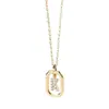 Artículo de Moda Caliente Transfronterizo: Collar con Alfabeto de 26 Letras con Colgante Incrustado de Circonita, Diseño Exquisito, Accesorio de Cadena para Clavícula Personalizado