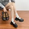 Mocasines de Suela Gruesa Camelia Estilo Nuevo Primavera y Otoño 2026 Suela Suave Cómodos Zapatos Pequeños de Cuero que Aumentan la Altura Mary Jane para Mujer