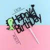 Adornos Decorativos para Pastel de Dinosaurio 2021 Nuevo Celebridad de Internet Niños Bebé Cumpleaños Año Viejo Niños Tyrannosaurus Rex Enchufe