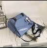 Ins Bolsa de Lona Grande Capacidade Bolsa de Aula para Estudante Universitário Bolsa de Ombro Único Estilo Mori Feminina Moda Simples Marca Bolsa Transversal Masculina Bolsa Mensageiro