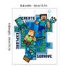 Minecraft Huye Mi Mundo Adhesivo de Pared Sala de Estar Habitación Infantil Removible Decorativo Adhesivos de Pared de PVC